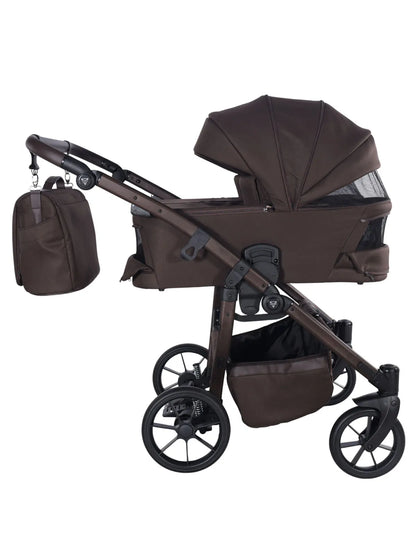 Zwillings-/Geschwisterwagen JUNAMA DUO V4 - CHOCOLATE