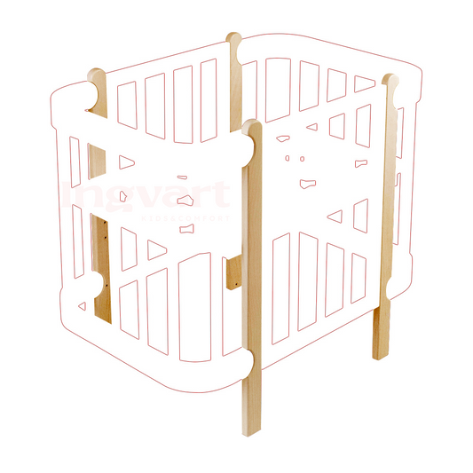 NIKA Kinderbettbeine, Naturfarbe