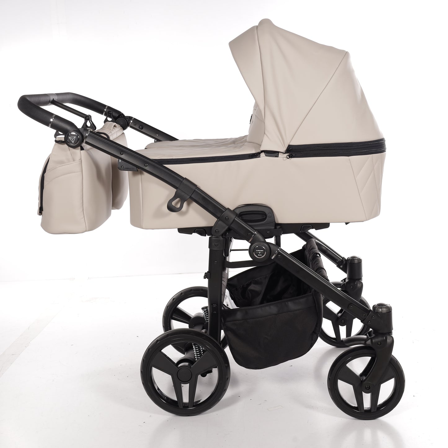 Zwillings-/Geschwisterwagen JUNAMA DUO V3 - ECO BEIGE/BLACK