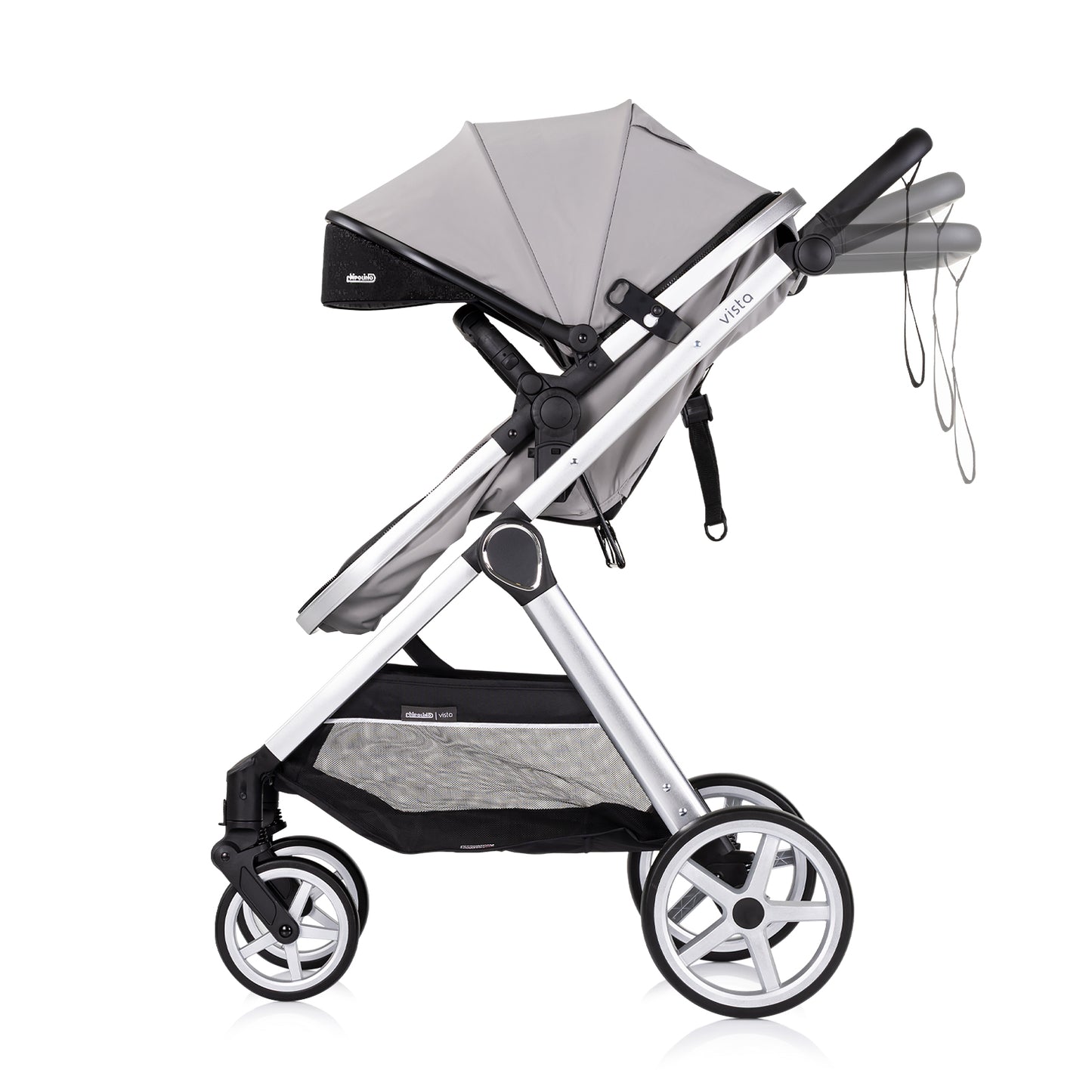 3-in-1 VERWANDELBARER KINDERWAGEN „VISTA“ CLOUDGREY
