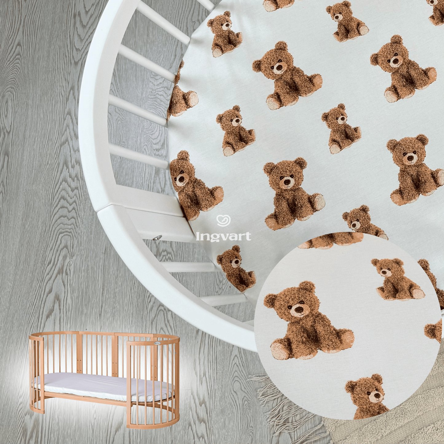 Baumwolllaken „Große Bären“ (60x72 cm)