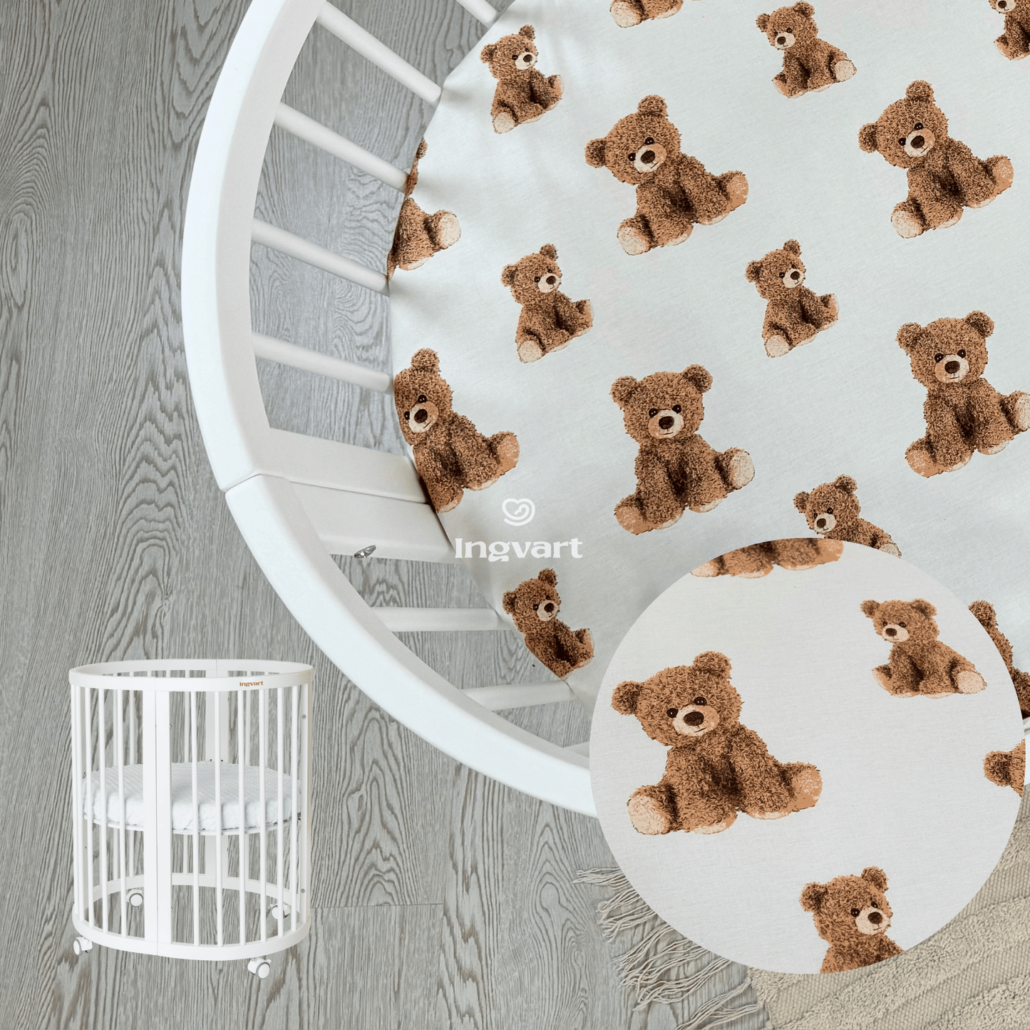 Baumwolllaken „Große Bären“ (60x72 cm)