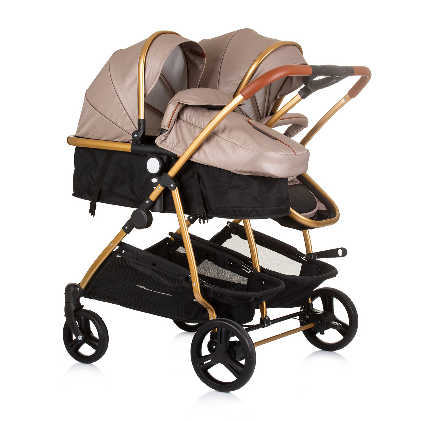 KINDERWAGEN FÜR ZWEI KINDER DUO SMART GOLDBEIGE