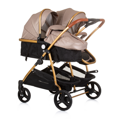 KINDERWAGEN FÜR ZWEI KINDER DUO SMART GOLDBEIGE