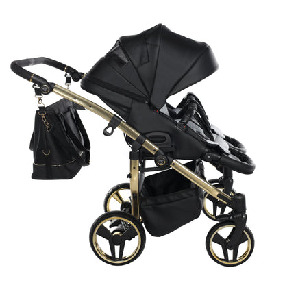 Zwillings-/Geschwisterwagen JUNAMA DUO V3 - ECO BLACK