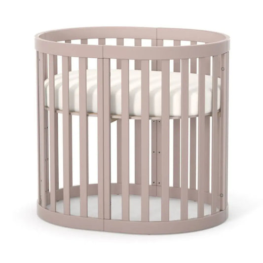 Veres Rom Ovale Babybett (90x70 cm) • Buche, antibakterielle Farbe mit Silberionen