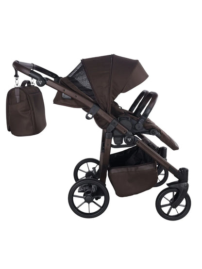 Zwillings-/Geschwisterwagen JUNAMA DUO V4 - CHOCOLATE
