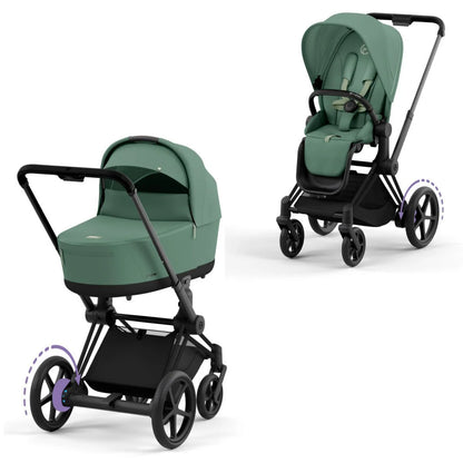CYBEX e-PRIAM Set Gestell in Matt Black - Leaf Green