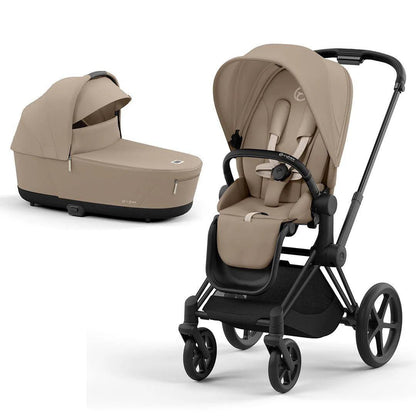 CYBEX e-PRIAM Set Gestell in Matt Black - Cozy Beige