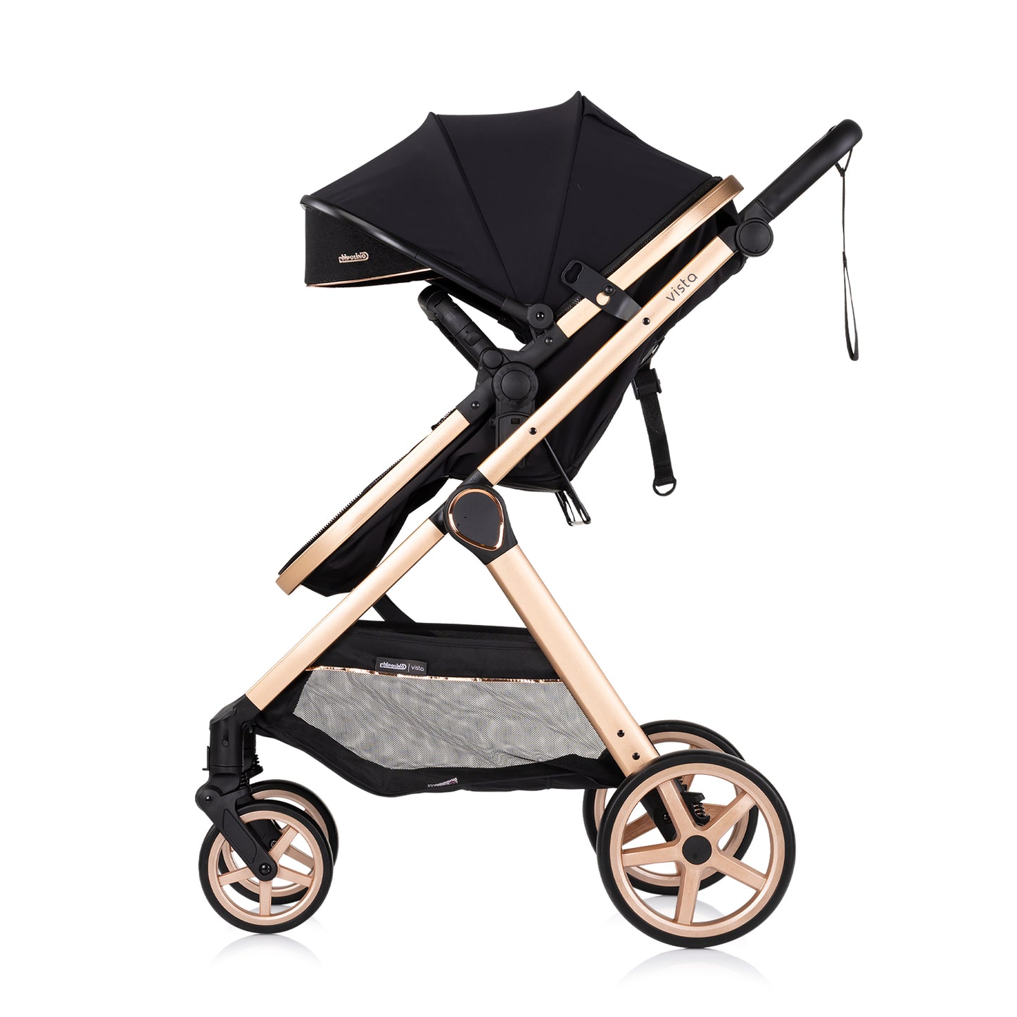 3-in-1 VERWANDELBARER KINDERWAGEN „VISTA“ BROMBEER
