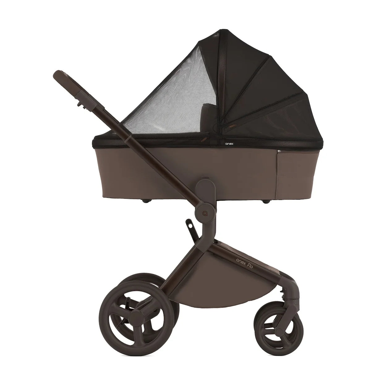 BUNDLE SET: ANEX FLO BROWNY Kombi-Kinderwagen 4in1 inkl. NUNA ARRA FLEX BABYSCHALE & BASE NEXT
