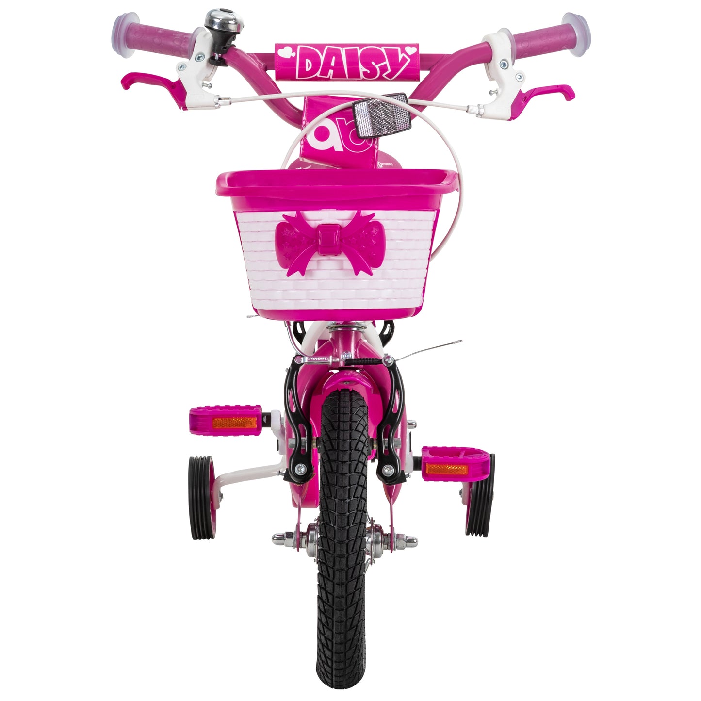 Kinderfahrrad Daisy 12 Zoll, pink, Stützräder, Korb, V-Brake-Bremsen, Antirutschgriffe