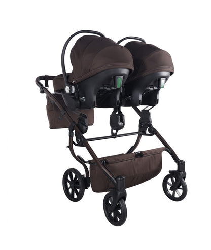 Zwillings-/Geschwisterwagen JUNAMA DUO V4 - CHOCOLATE