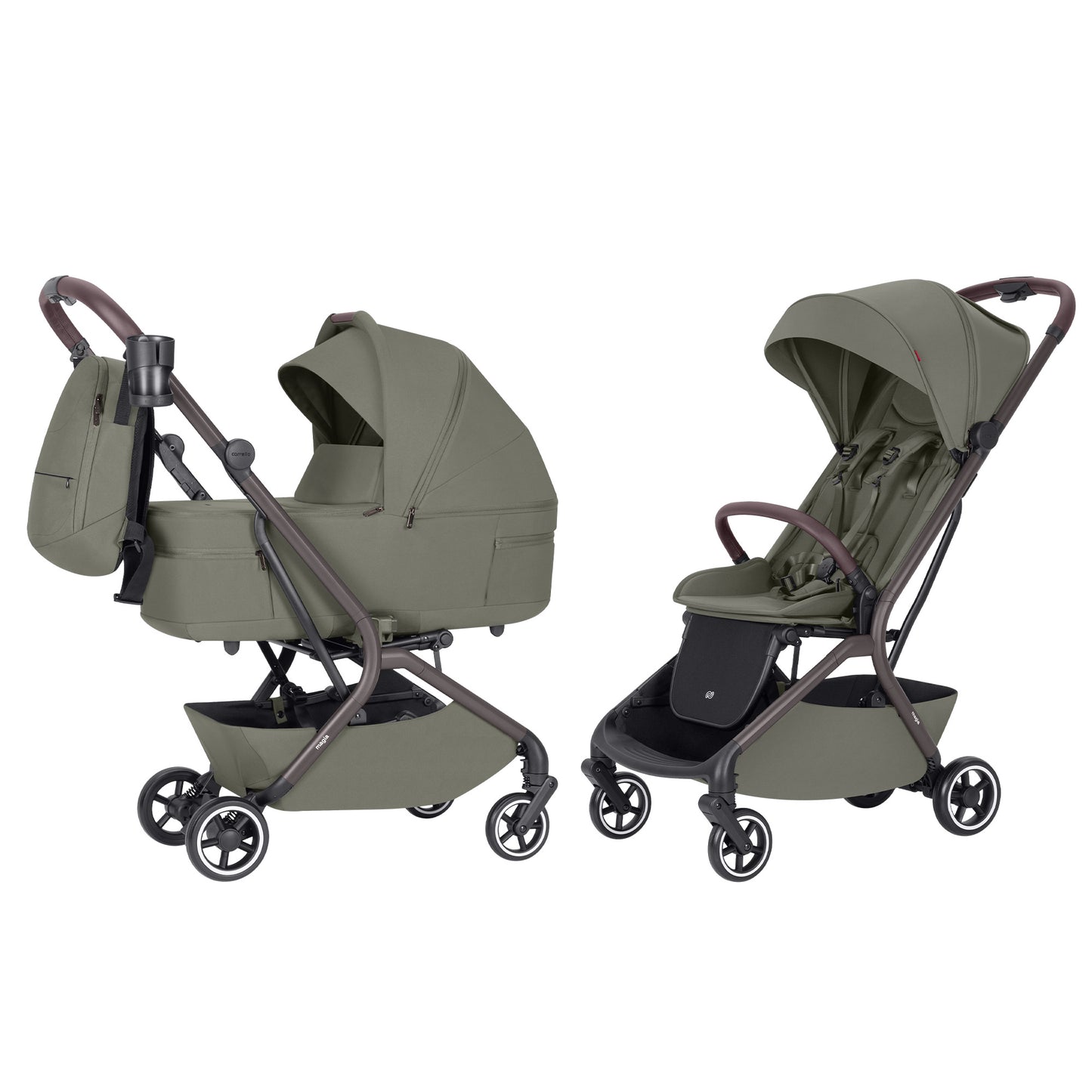2-in-1 Kinderwagen „CARRELLO MAGIA“ - Malted Green