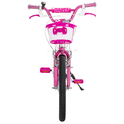 Kinderfahrrad Daisy 20 Zoll, pink, V-Brake-Bremsen, Antirutschgriffe, Kettenschutz, Korb
