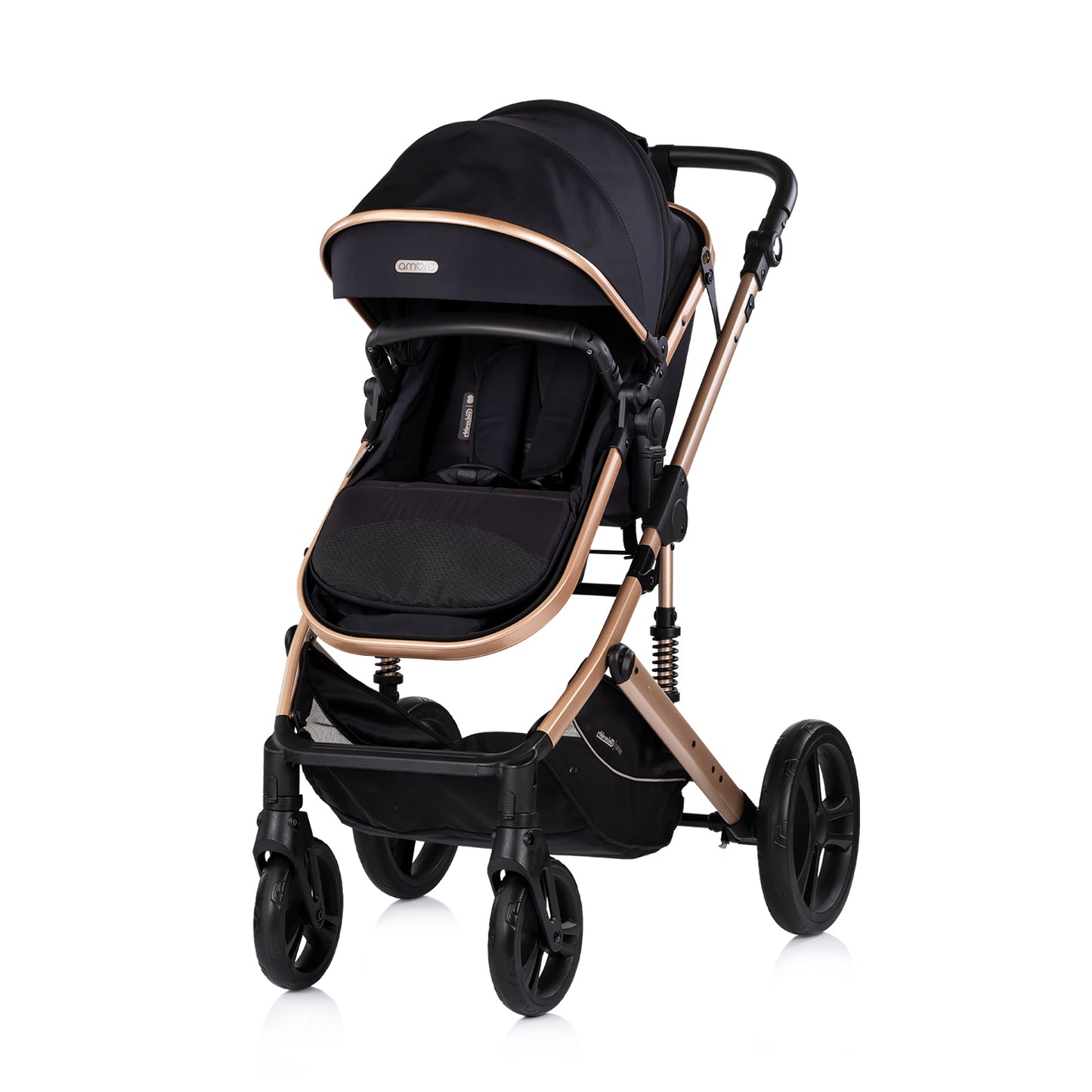 3-in-1 VERWANDELBARER KINDERWAGEN „AMORE“ NOIR