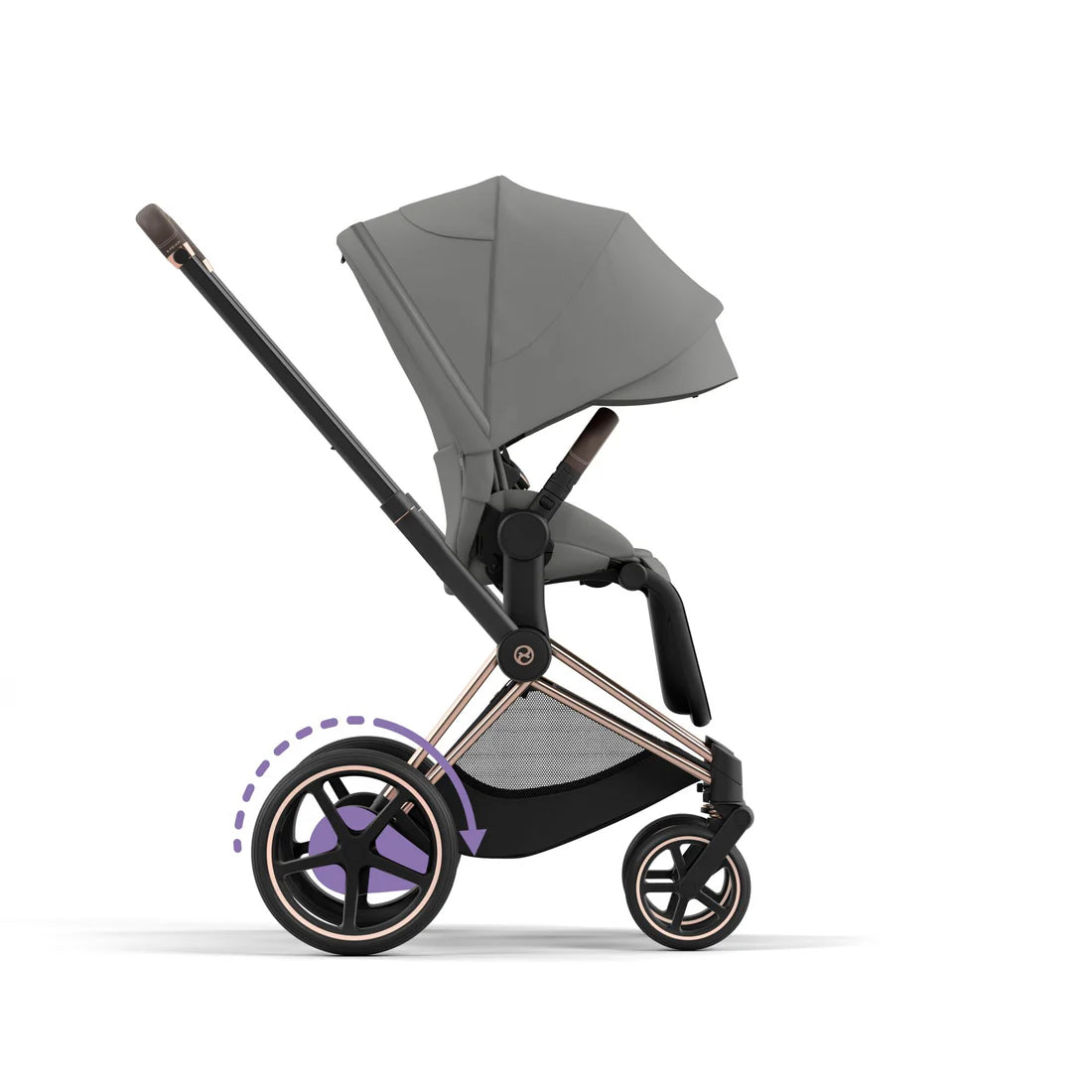 CYBEX e-PRIAM Set Gestell in Roségold - Mirage Grey