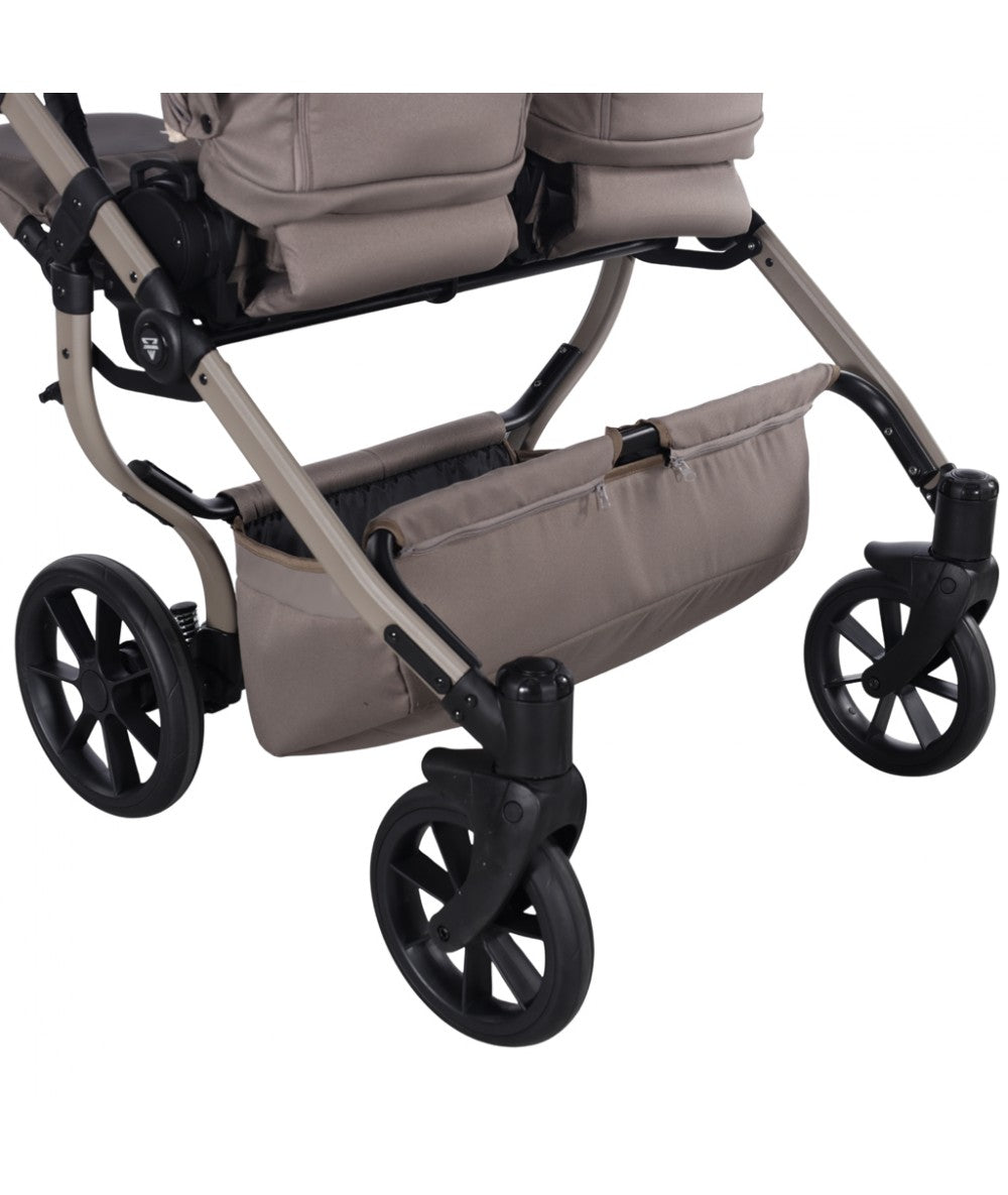 Zwillings-/Geschwisterwagen JUNAMA DUO V4 - CAPPUCCINO
