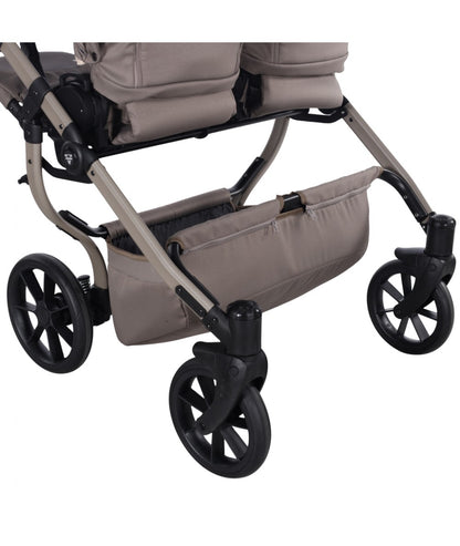 Zwillings-/Geschwisterwagen JUNAMA DUO V4 - CAPPUCCINO