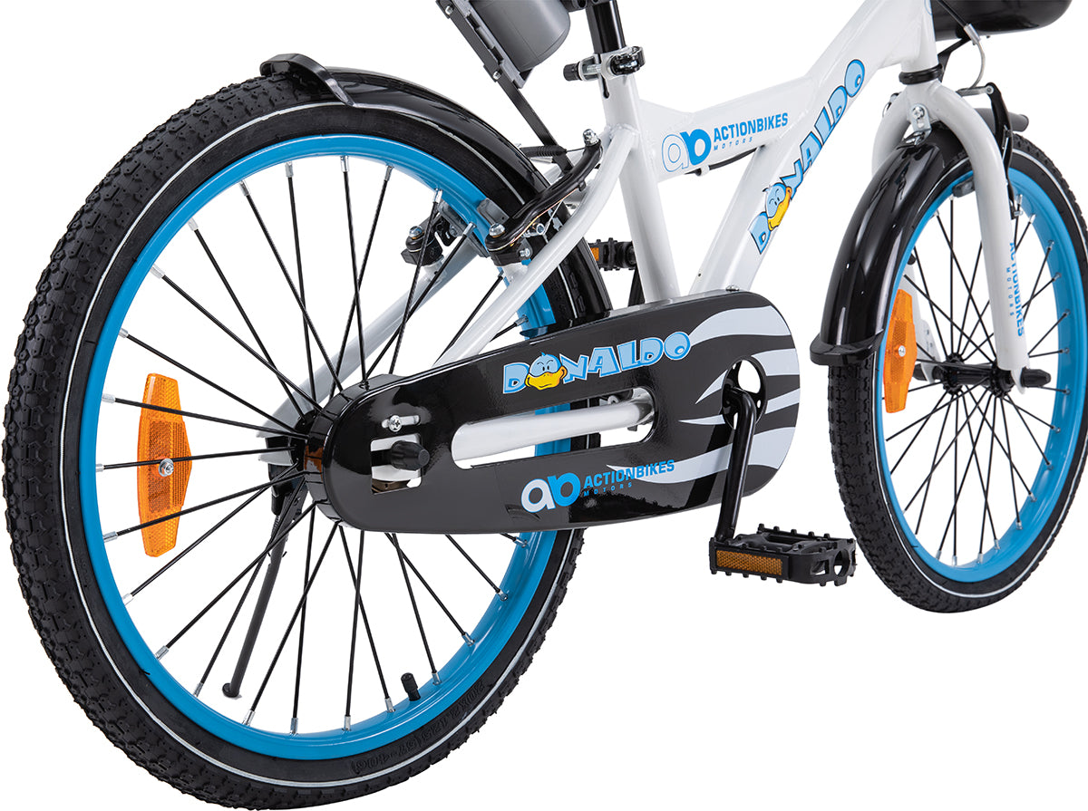 Kinderfahrrad Donaldo 20 Zoll, V-Brake-Bremsen, höhenverstellbar, Seitenständer, Korb