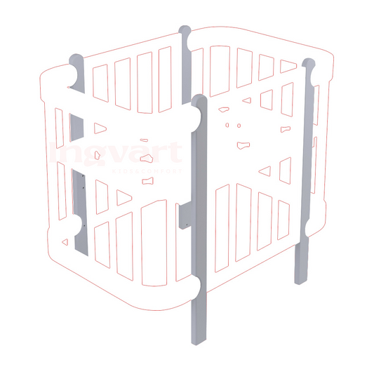 NIKA Kinderbettbeine, Farbe Grau