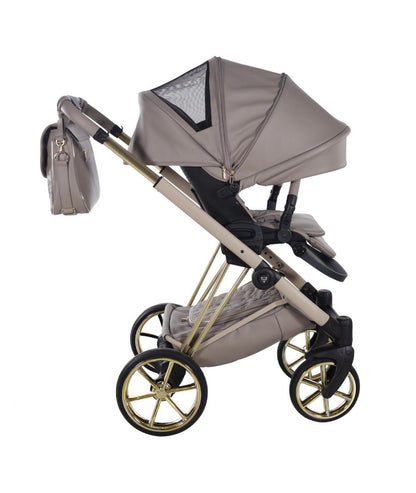 Junama Diamond Cubby Kombi-Kinderwagen - Cappuccino/Gold