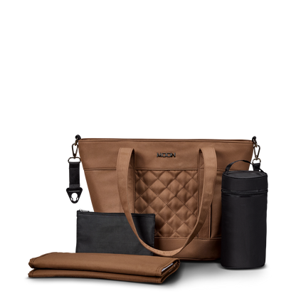 MOON - V-SHAPE BAG cognac