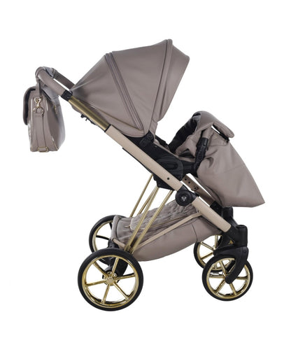 Junama Diamond Cubby Kombi-Kinderwagen - Cappuccino/Gold