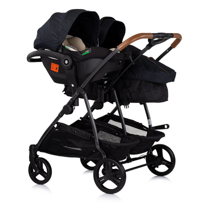 KINDERWAGEN FÜR ZWEI KINDER DUO SMART BLACK