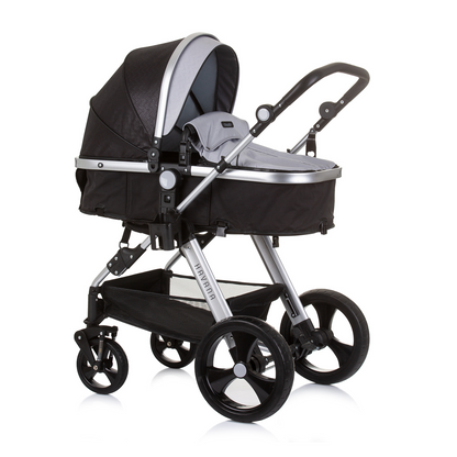 BUNDLE SET NUMMER 6: 3-in-1 Kinderwagen „HAVANA DARK GREY“ + BABYBETT AVA 120cm X 60cm inkl. Matratze