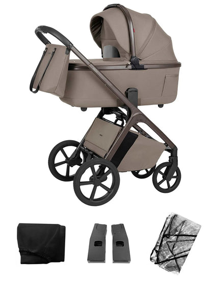 CARRELLO VECTOR F CRL-6700 - mit faltbarer BABYWANNE - FLANNEL BEIGE