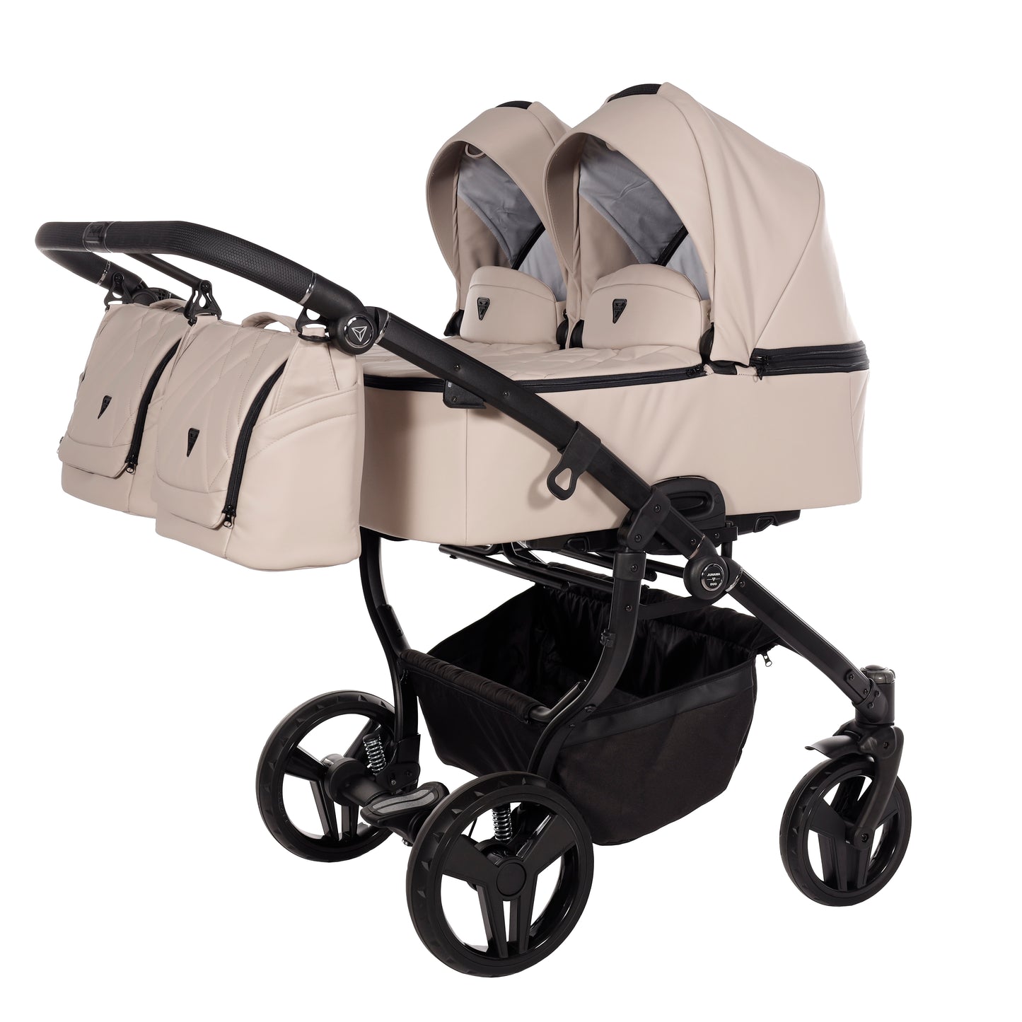 Zwillings-/Geschwisterwagen JUNAMA DUO V3 - ECO BEIGE/BLACK