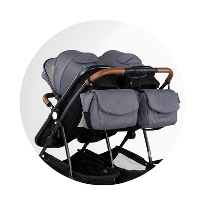 KINDERWAGEN FÜR ZWEI KINDER DUO SMART GREY
