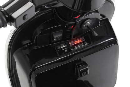 Kinder-Elektroroller Vespa, lizenziert, EVA-Reifen, LED-Scheinwerfer, Koffer, Soundmodul, Stützräder