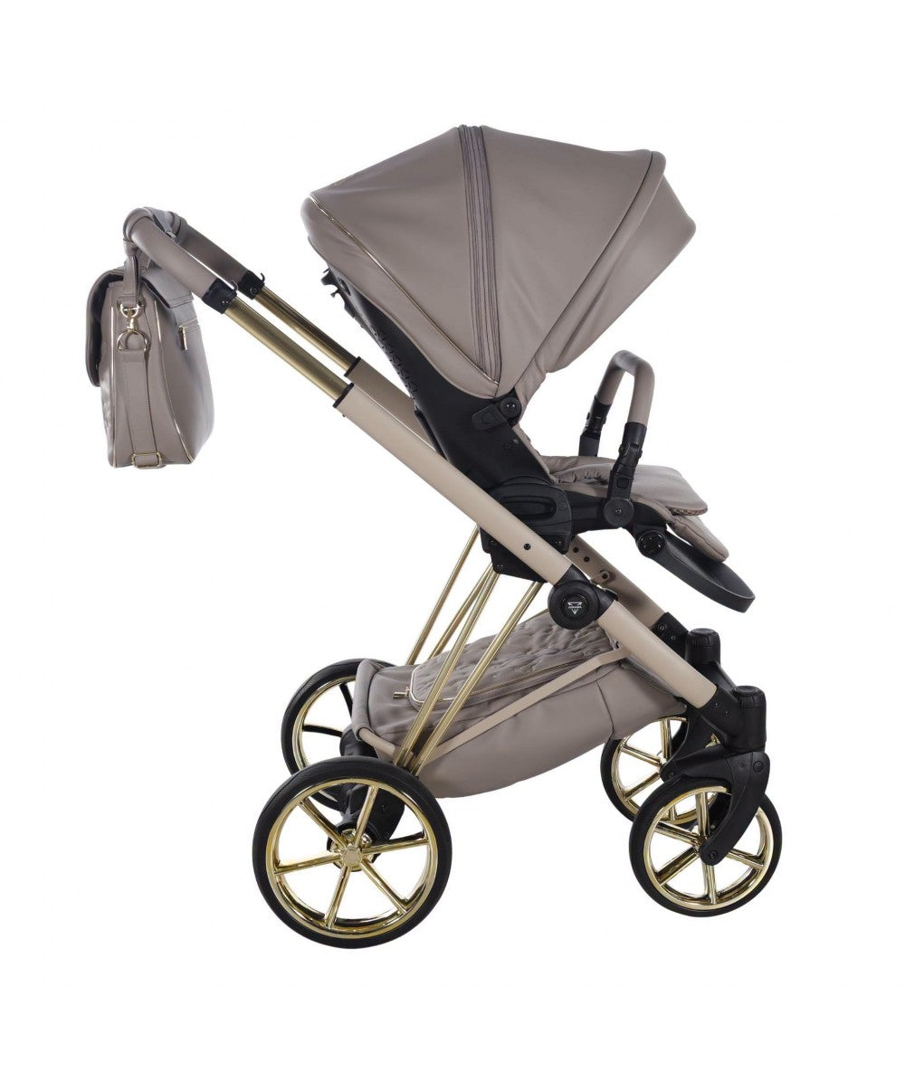 Junama Diamond Cubby Kombi-Kinderwagen - Cappuccino/Gold