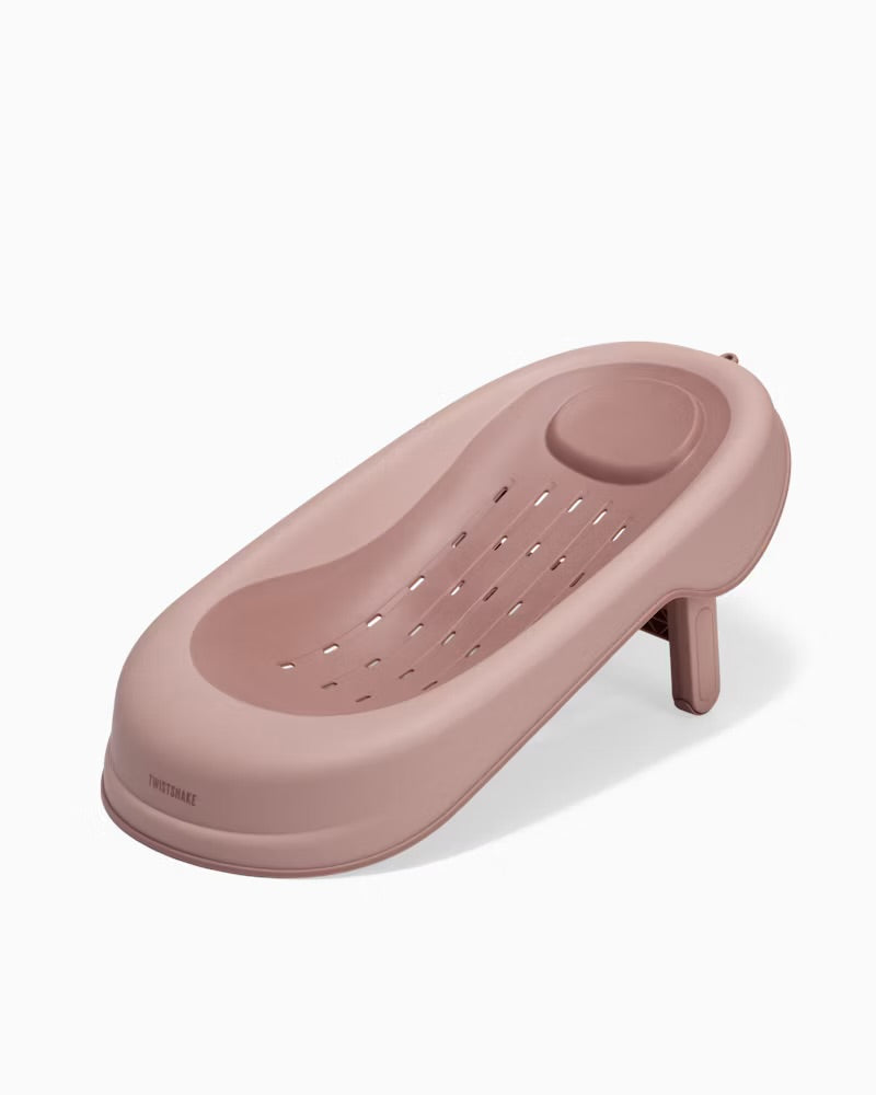 TWISTSHAKE Luxus-Badeset Pink - Zusammenklappbare Badewanne mit Badeständer