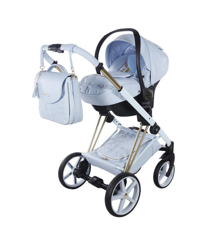Junama Diamond Cubby Kombi-Kinderwagen - Blue/Gold
