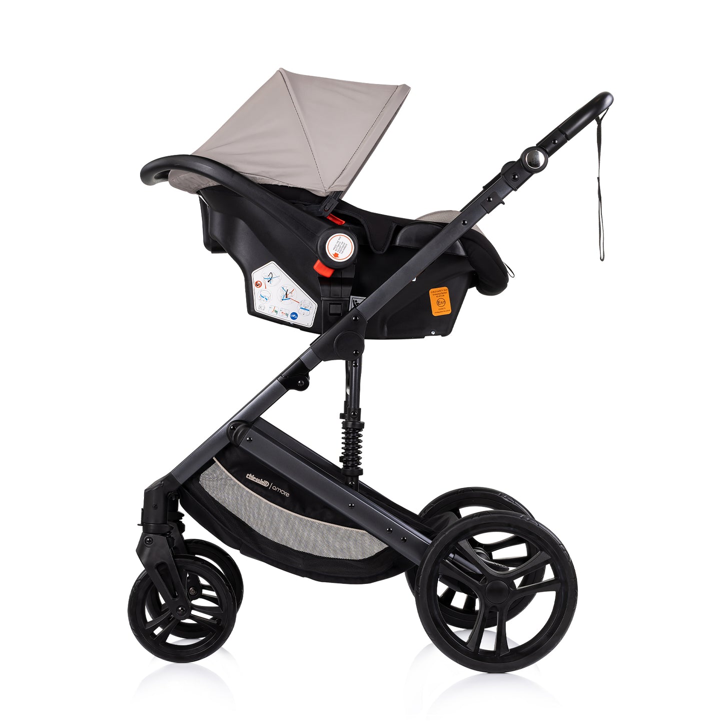 3-in-1 VERWANDELBARER KINDERWAGEN „AMORE“ LATTE
