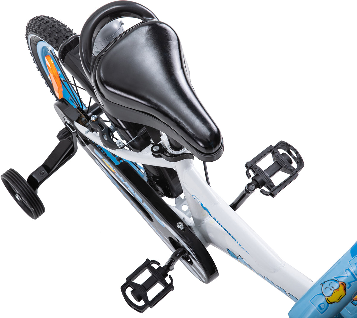 Kinderfahrrad Donaldo 16 Zoll, V-Brake-Bremsen, höhenverstellbar, Stützräder, Korb