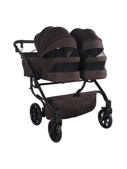 Zwillings-/Geschwisterwagen JUNAMA DUO V4 - CHOCOLATE