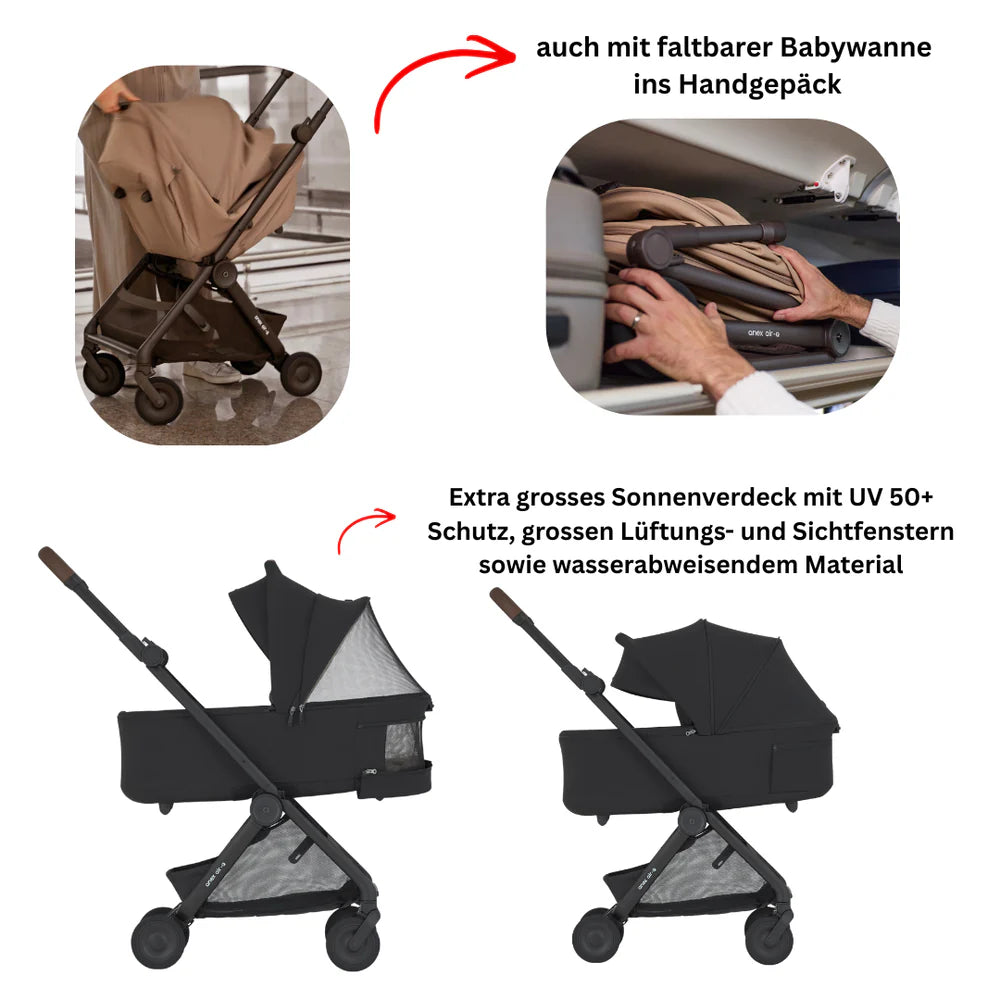 ANEX AIR-Q TRAVEL-BUNDLE 2-IN-1 SET MIT FALTBARER BABYWANNE - MUNA