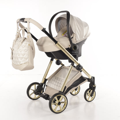JUNAMA ELLEGANTE LAME - BEIGE / GOLD