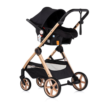 3-in-1 VERWANDELBARER KINDERWAGEN „VISTA“ BROMBEER