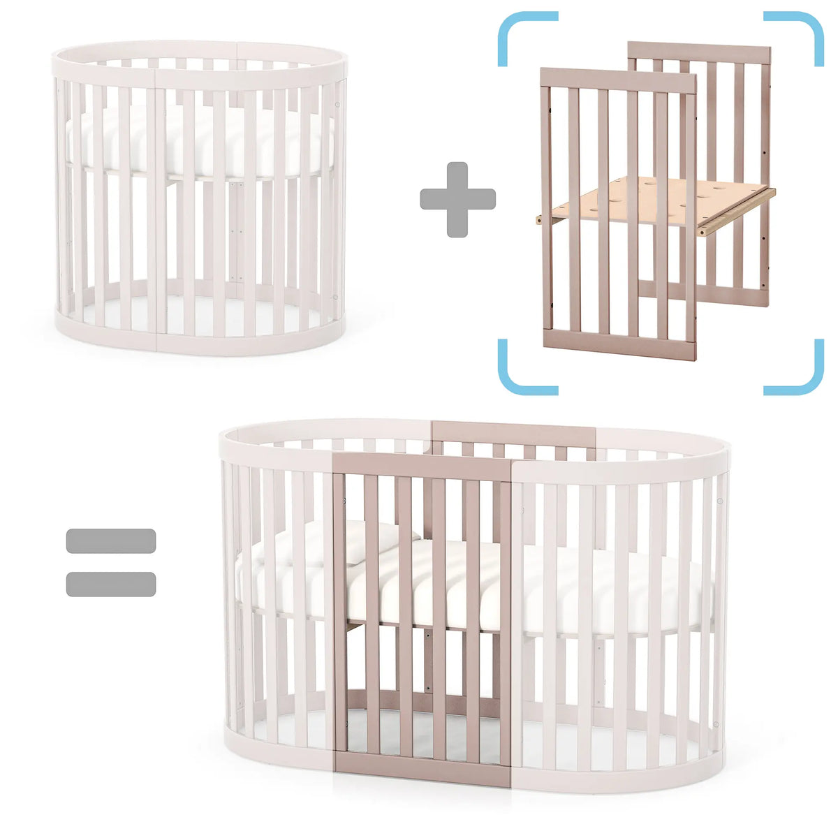 Option Erweiterungsset für das Babybett Veres Rom