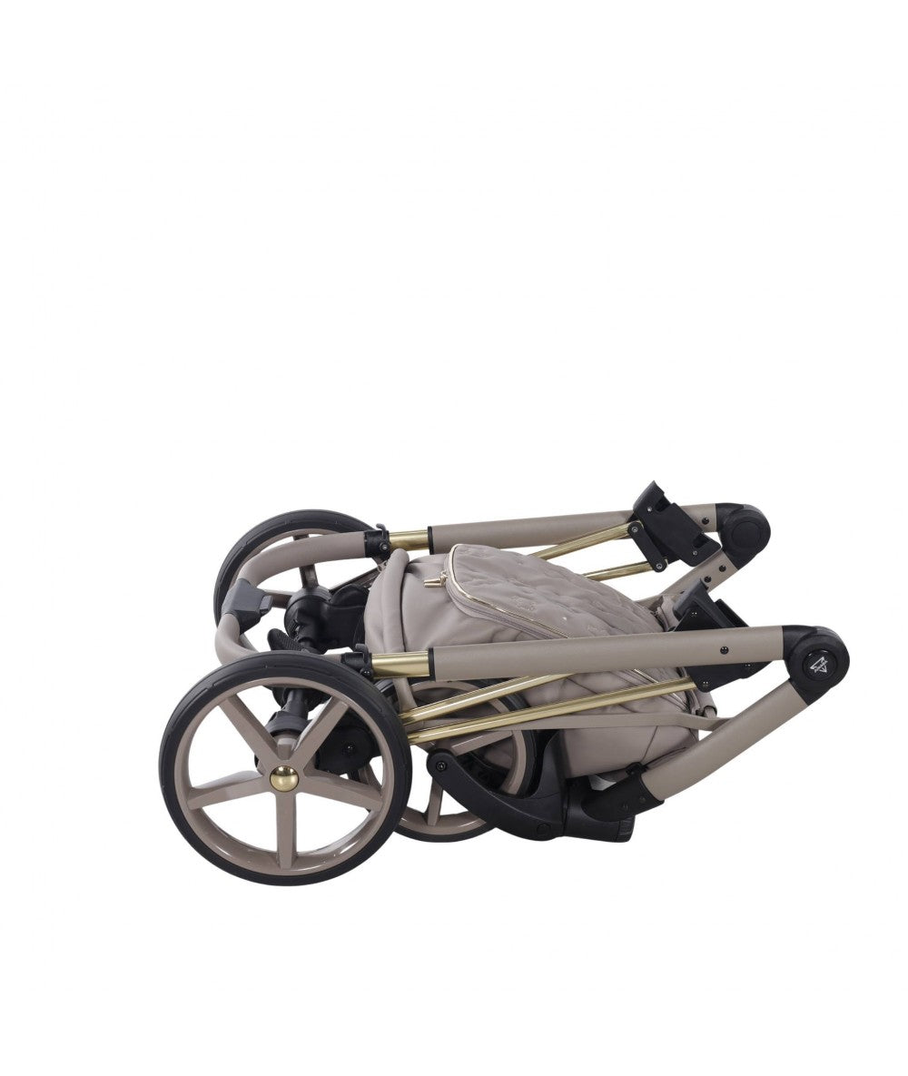 Junama Diamond Cubby Kombi-Kinderwagen - Cappuccino/Gold