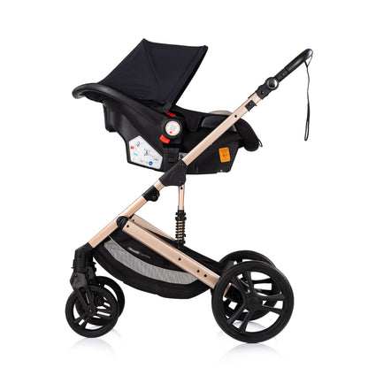 3-in-1 VERWANDELBARER KINDERWAGEN „AMORE“ NOIR