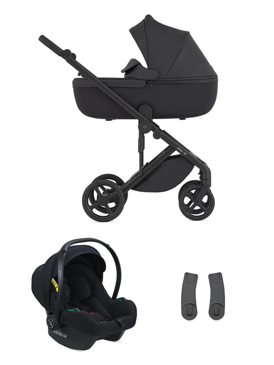Anex Eli – Bundle 3in1 – Kombi Kinderwagen – inkl. Sportsitz, Babywanne und Avionaut Cosmo 2.0 Smart Babyschale – Midnight – Kollektion 2026
