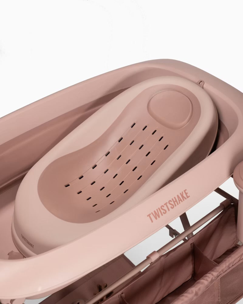TWISTSHAKE Luxus-Badeset Pink - Zusammenklappbare Badewanne mit Badeständer