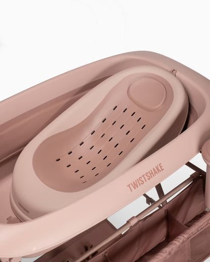 TWISTSHAKE Luxus-Badeset Pink - Zusammenklappbare Badewanne mit Badeständer