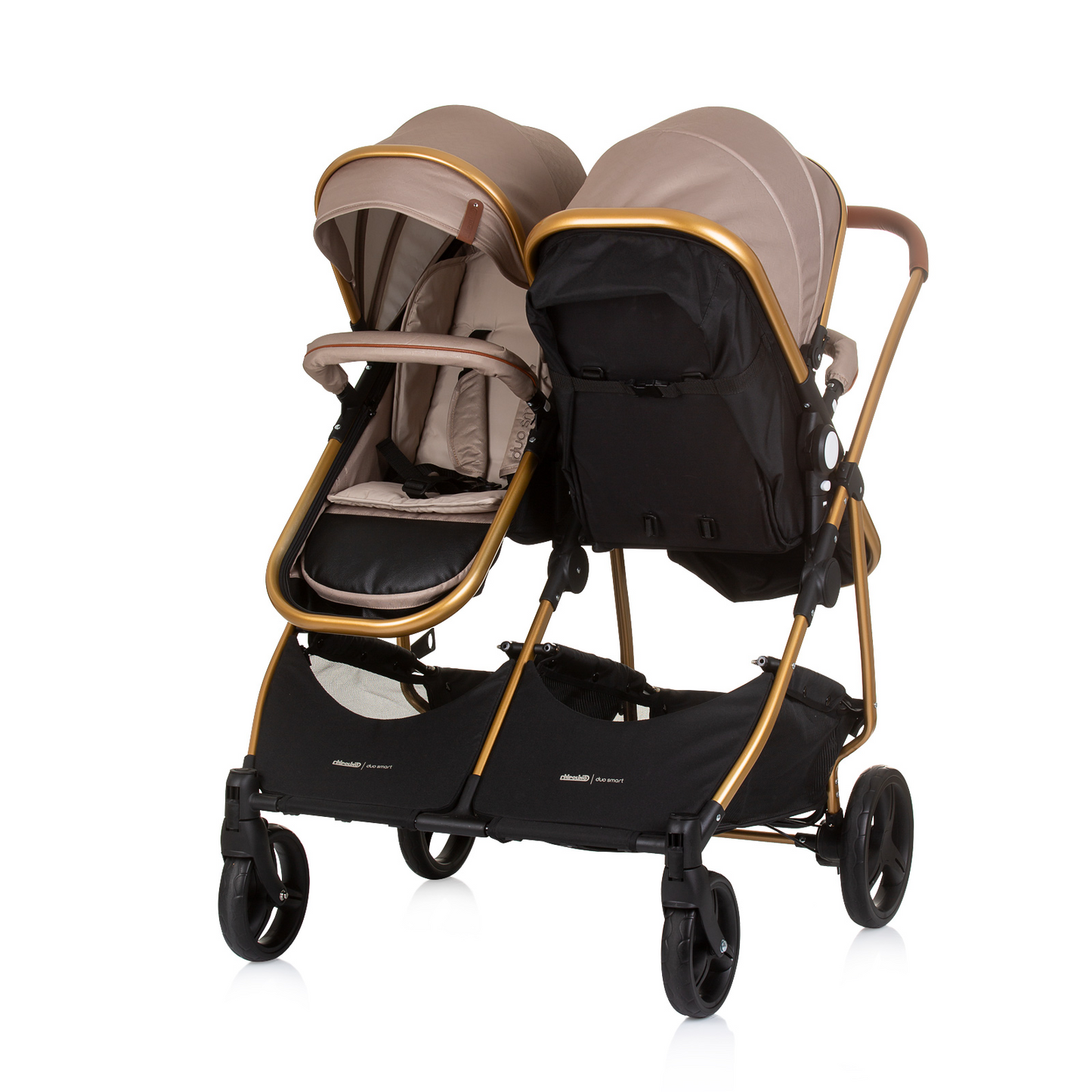 KINDERWAGEN FÜR ZWEI KINDER DUO SMART GOLDBEIGE
